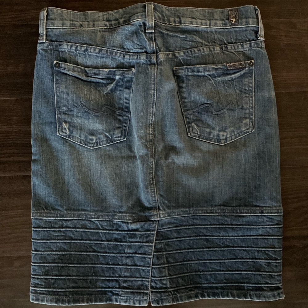 7 FOR ALL MANKIND DENIM SKIRT SZ 26 LIKE NEW SEVEN FOR ALL MANKIND